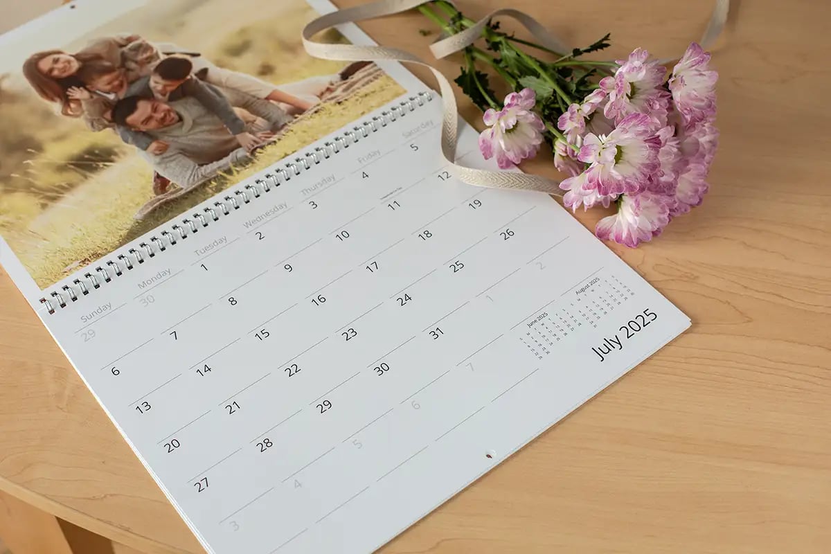A family photo calendar is a great way to show gratitude to moms