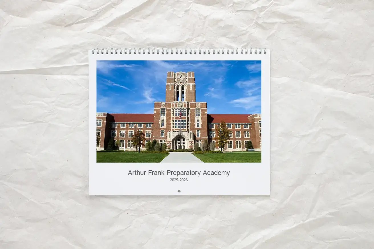 A school-themed calendar featuring photos of students, staff, and major events is both a practical and sentimental keepsake