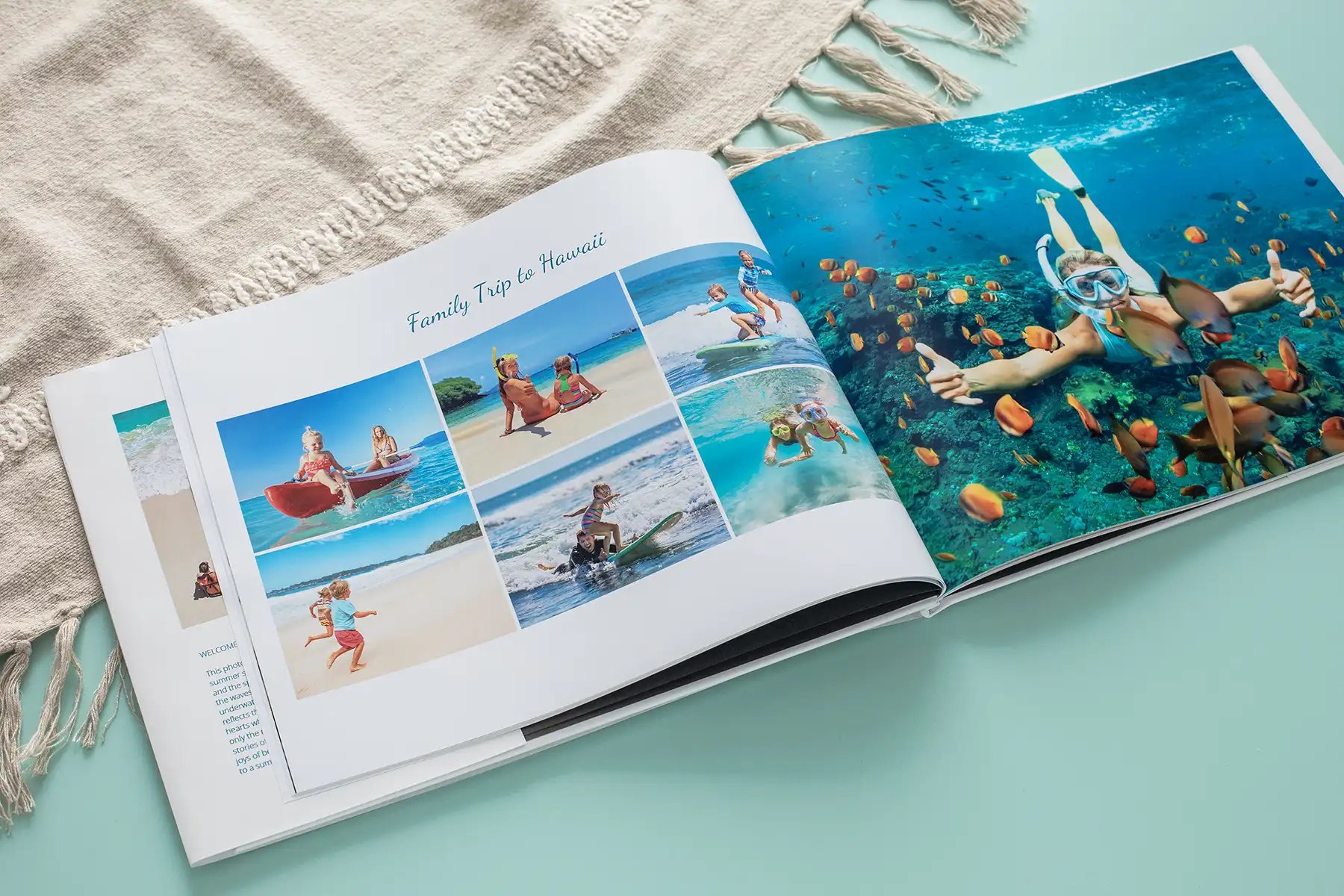 Commemorate family trips with a custom hardcover photo book