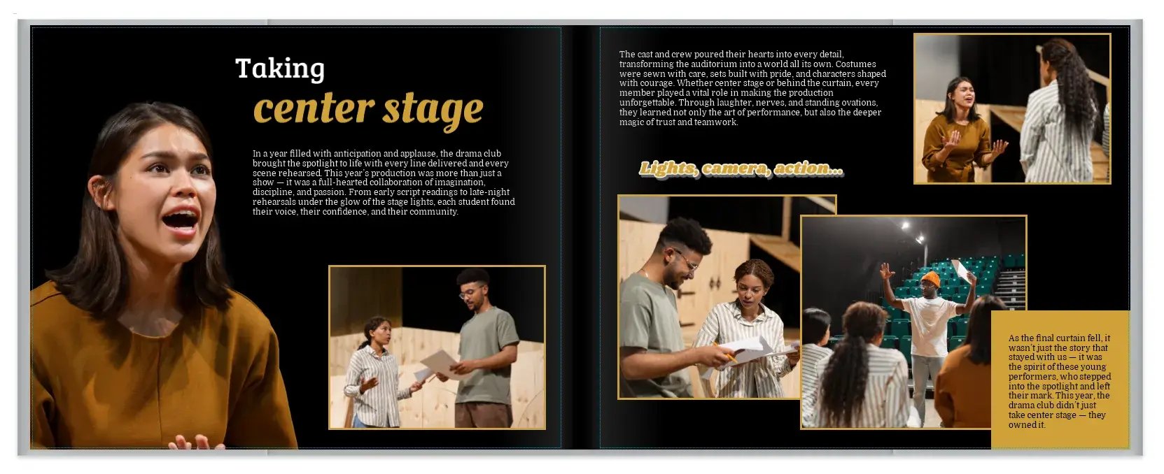 Create beautiful yearbook layouts with Mimeo Photos