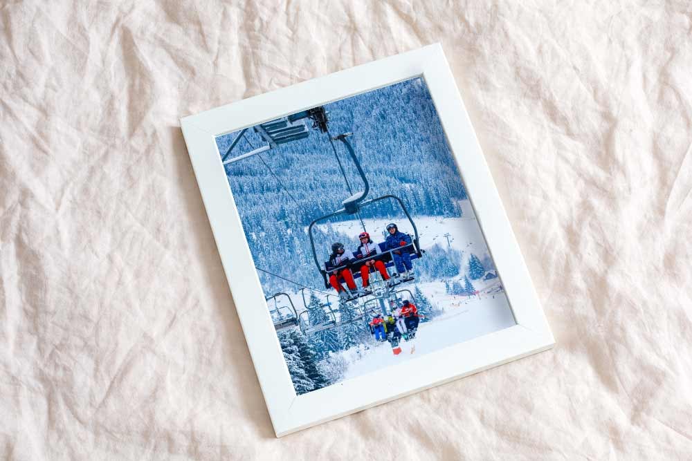 Framed-print-skiing-trip