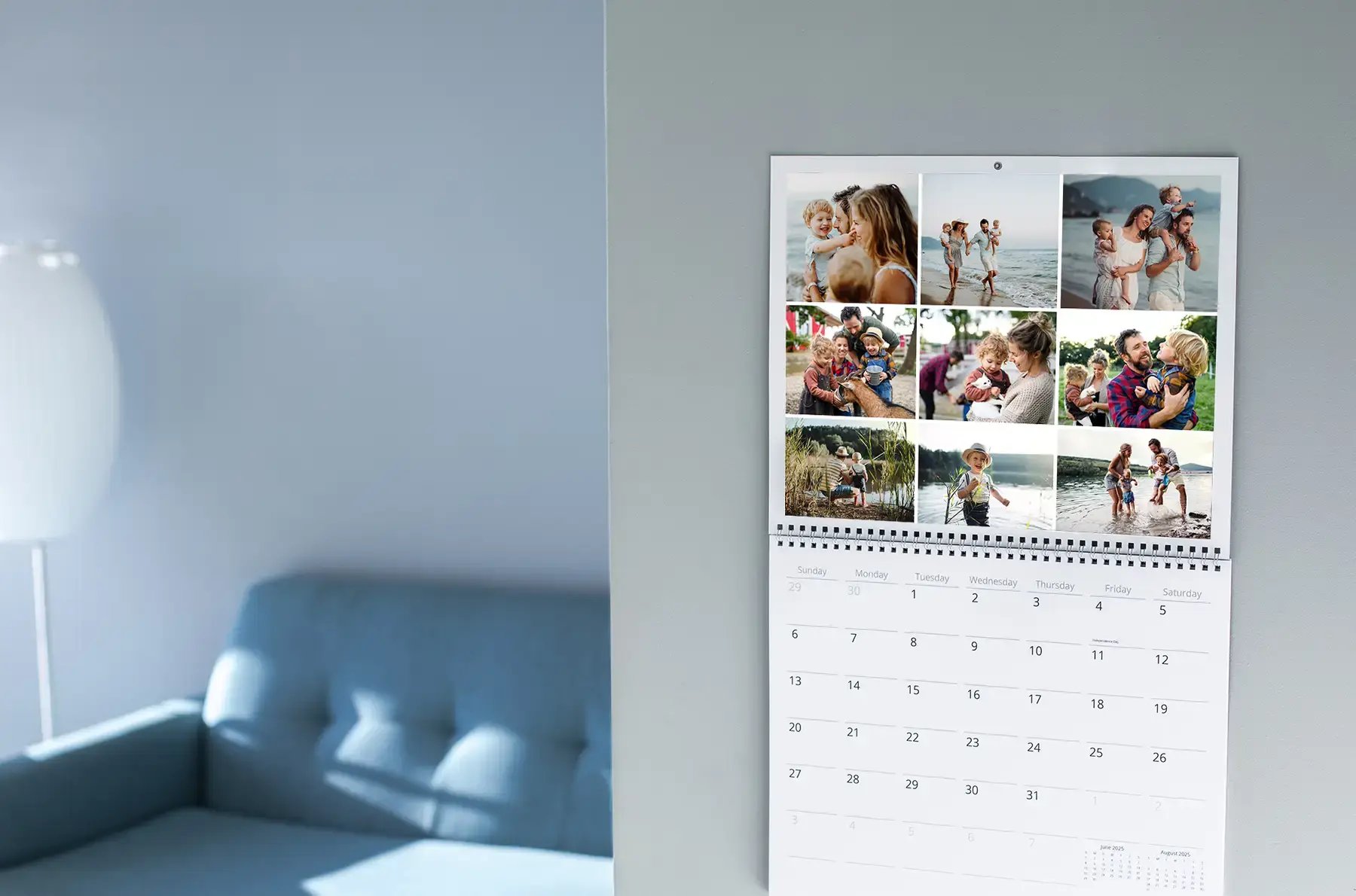 Make a year in review collage for your January calendar page with Mimeo Photos