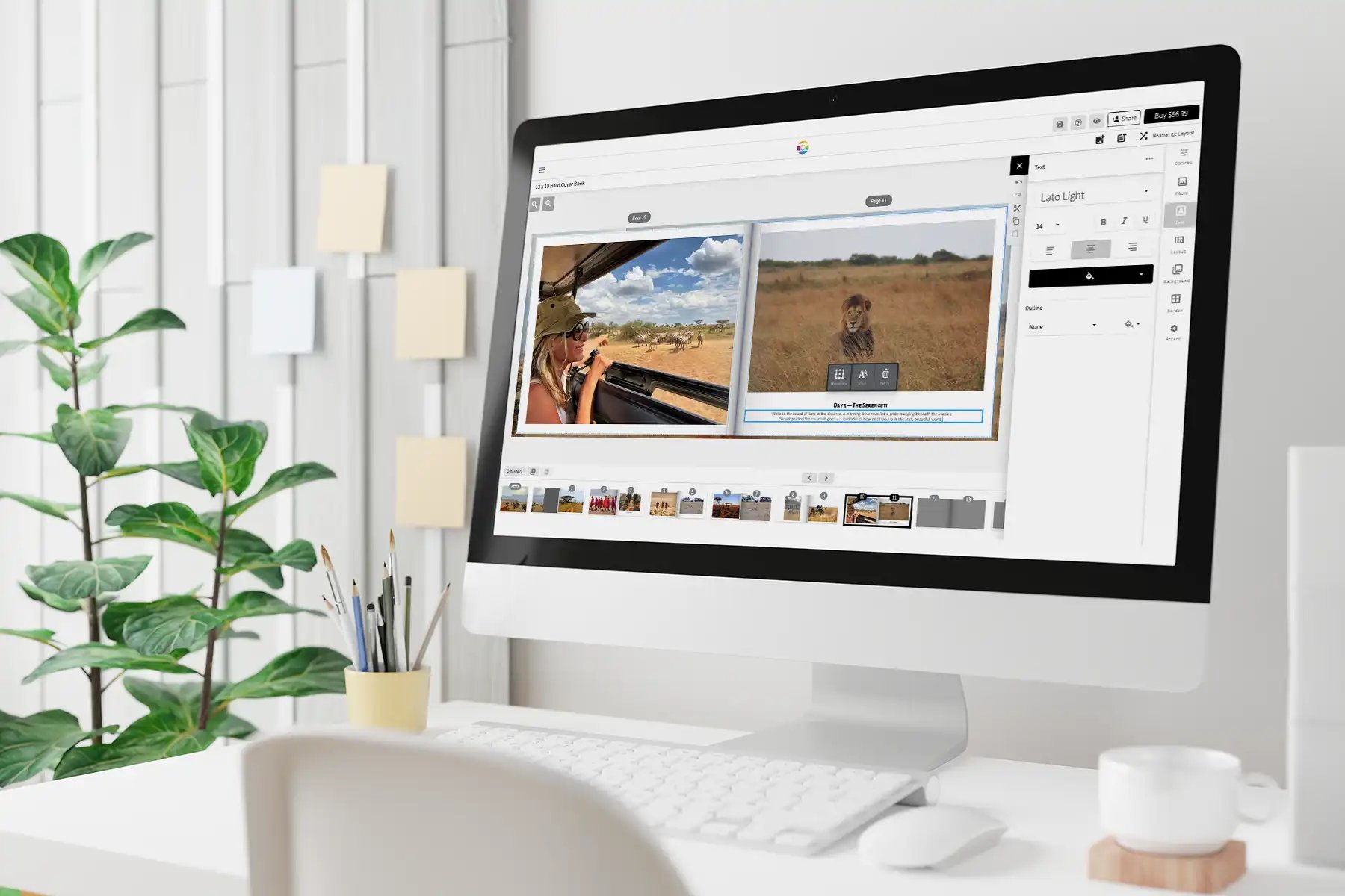New inline text editing from Mimeo Photos allows you to edit your text directly on the page