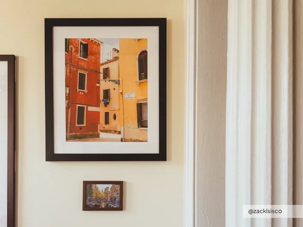 A collection of custom prints showcasing memories from recent travels.