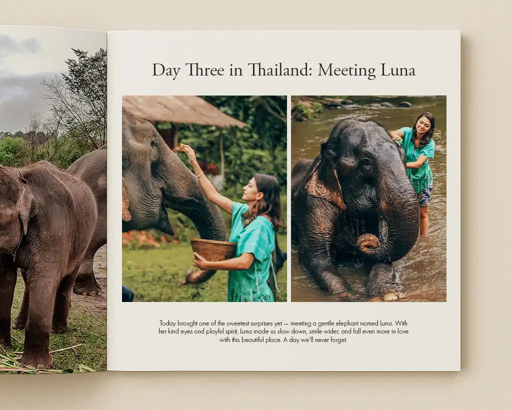 Softcover photo books are lightweight and easy to design