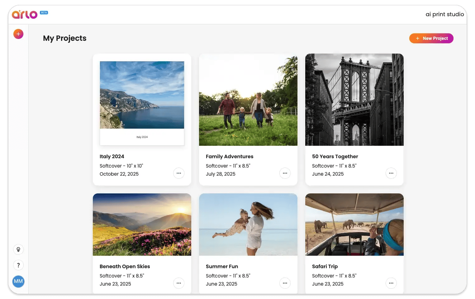 View all your projects in one place with Arlo