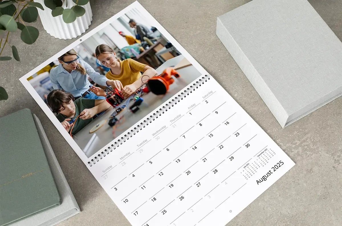 Create a custom calendar that highlights student clubs and can be shared school-wide to build community and pride