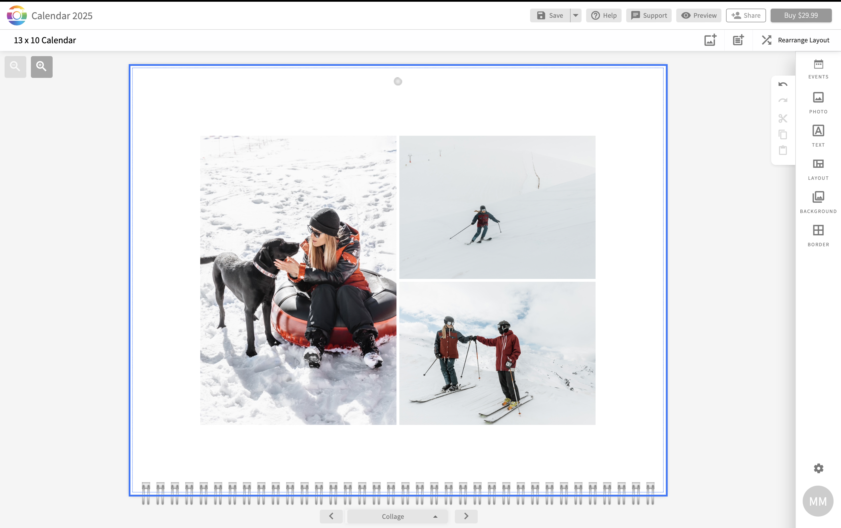Capture the best seasonal moments in a custom calendar