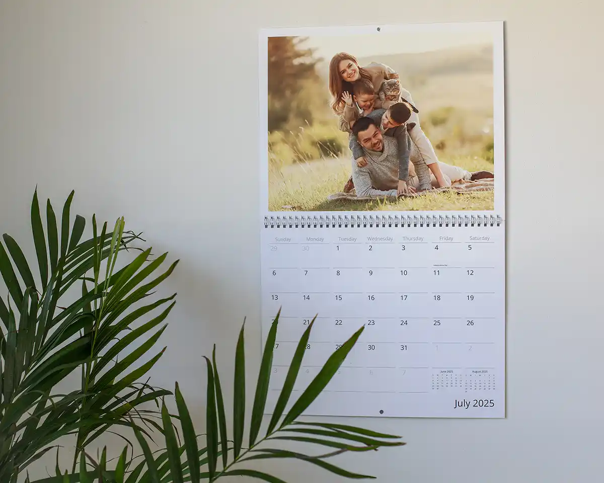 Transform your digital photos into tangible products, like a custom photo calendar.