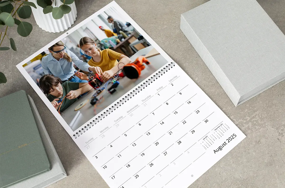Celebrate the school year with a custom photo calendar from Mimeo Photos.