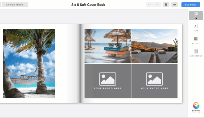 Mimeo Photos changing photos in photobook