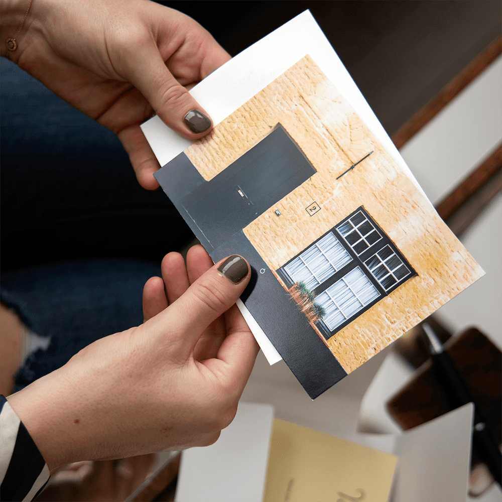 Create folded landscape photo cards