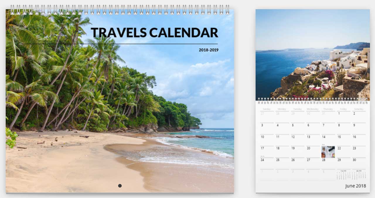 Mimeo Photos travel calendar