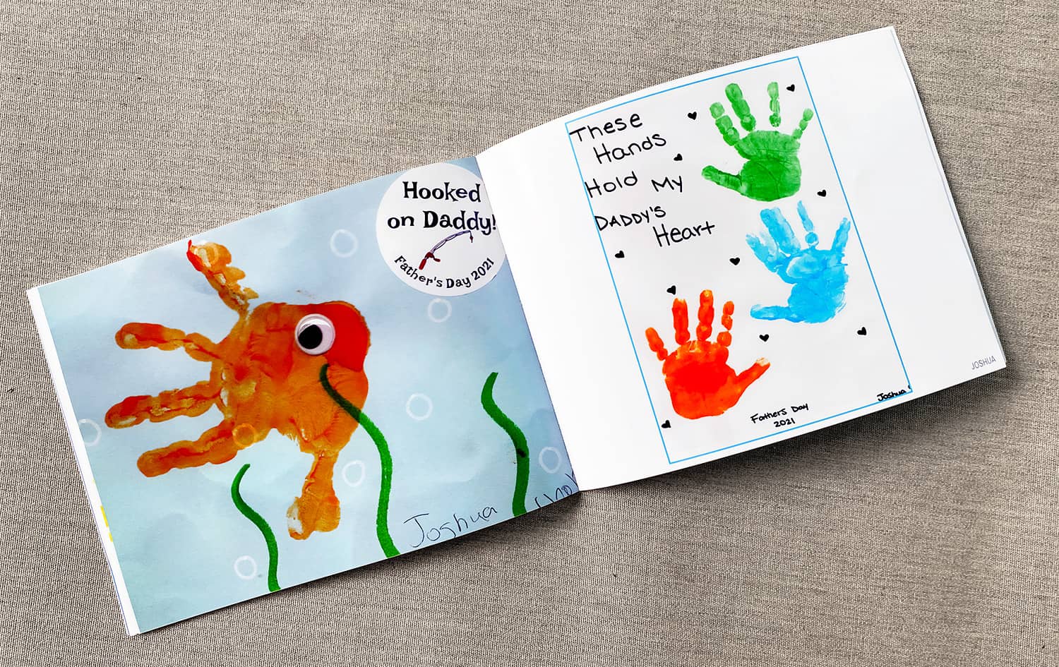 Photobook with children's art.